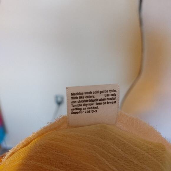 A new Approach A.N.A Size Small Sz S light Sheer Pastel Long Sleeve Bow Sherbet - Picture 12 of 12